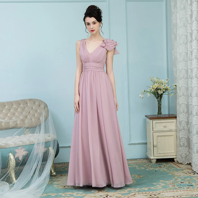 

2019 Chiffon women plus size evening dress long blush mother of the bride dress, Blush and colors in color chart