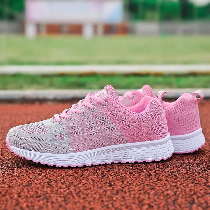 
Flyknit Flat Women Shoes For Casual Breathable Fashion Sneakers Women shoes 