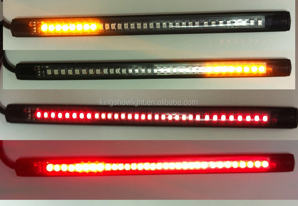 Motorcycle Led Turn Signal Light 3528 Chip Tail Brake Stop Light Strip