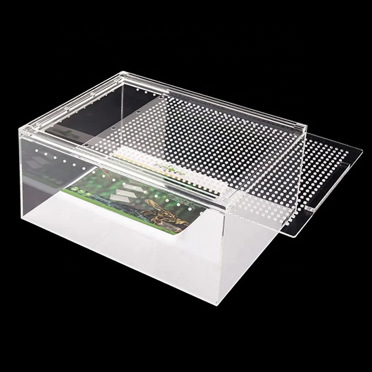 

Good price acrylic reptile terrarium acrylic reptile display cases plexiglass reptile cages, Clear, white, back or custom