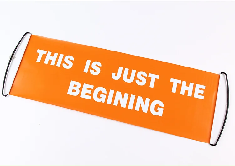 
Promotional Advertising Hand Scrolling Banner Hand Held Retractable Fan Banner 