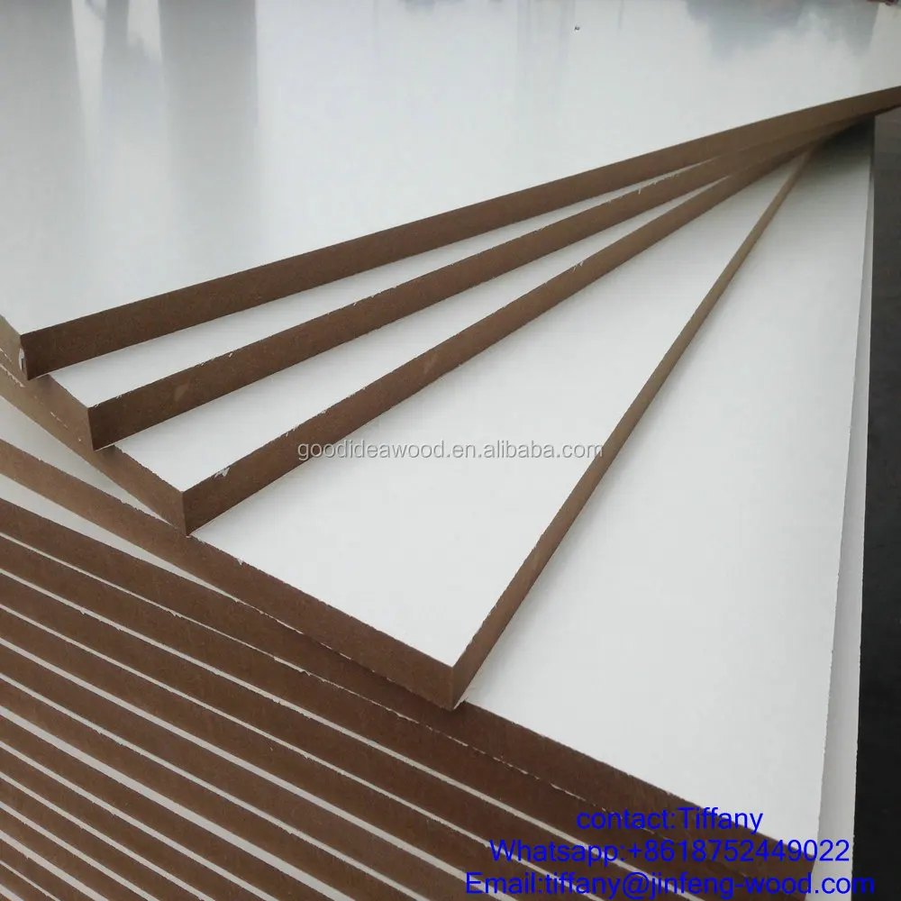 
Hot sell UAE market warm white color melamine MDF 1220*2440*17MM 
