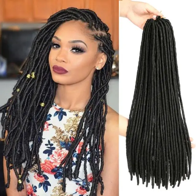 Factory Wholesale Faux Locs Crochet Hair Extensions 18 Kanekalon