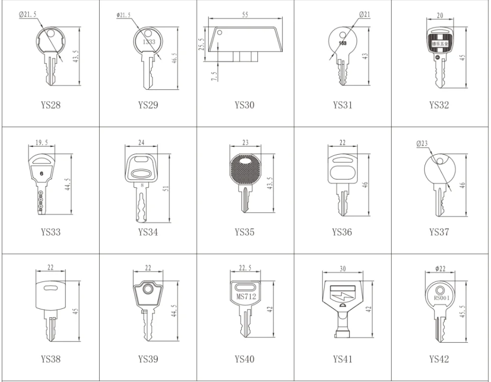 Different Kinds Of Keys - Buy Keys,Electric Meter Key,Lock Key Product