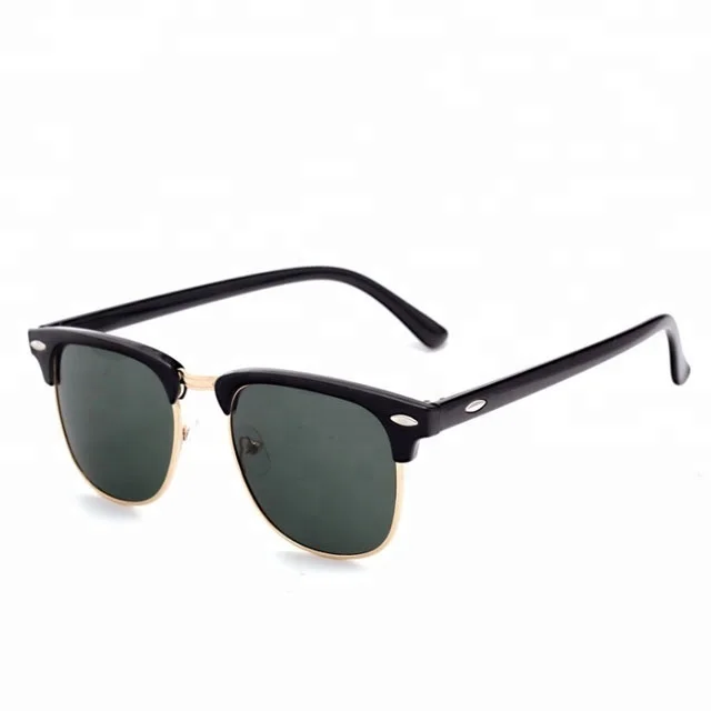 

Amazon Ready Hot Sale Custom Logo half frame women men UV400 CE Trendy Semi Rimless Sunglasses