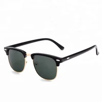 

Amazon Ready Hot Sale Custom Logo women men UV400 CE Trendy Semi Rimless Sunglasses