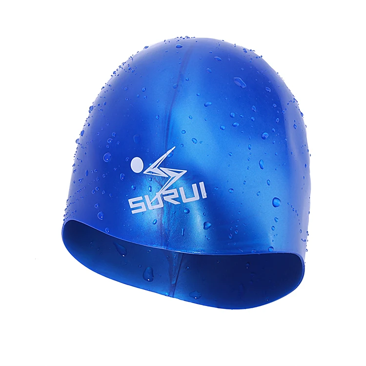 Professional Medium Custom Silicone Material Adult Dome Swim Cap for Competition