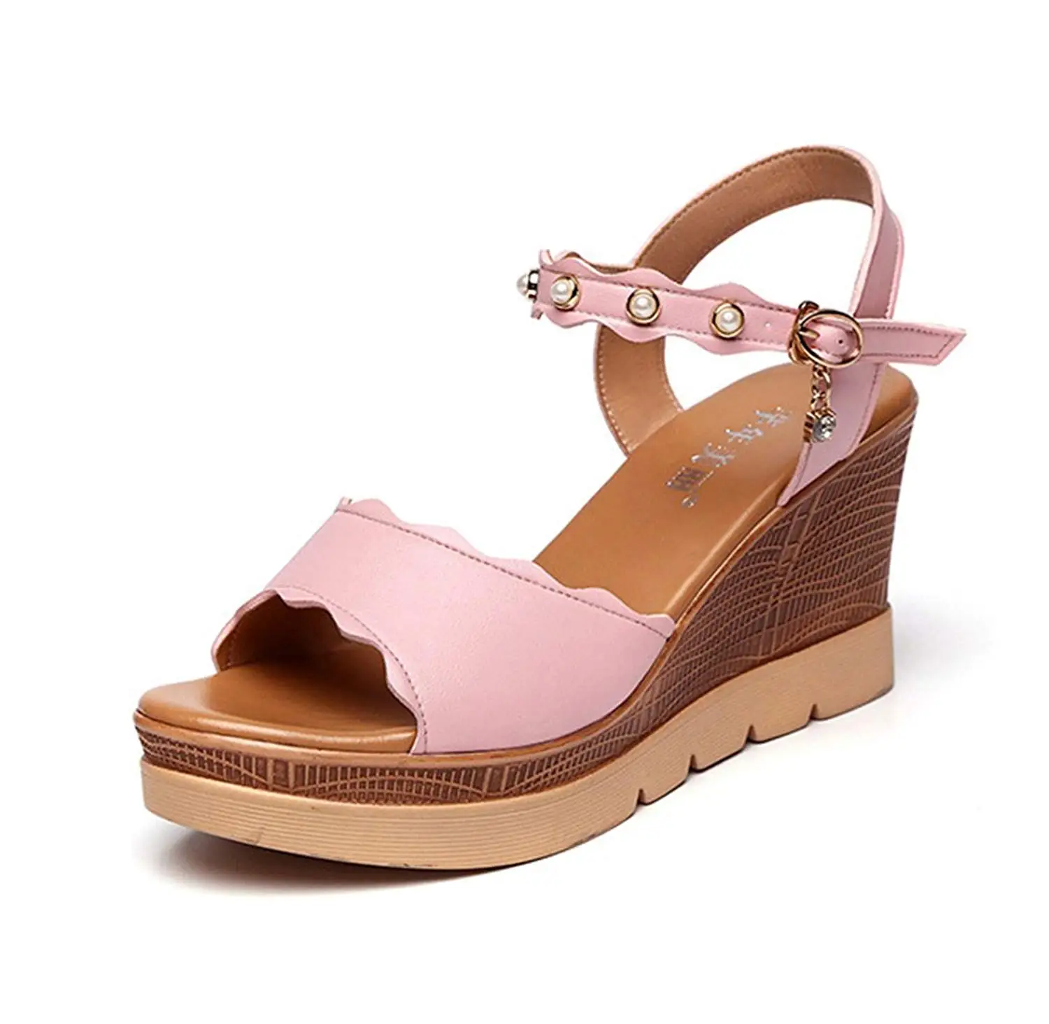 Mobnau Womens Jeweled Leather Flat Sandles Thong Sandals