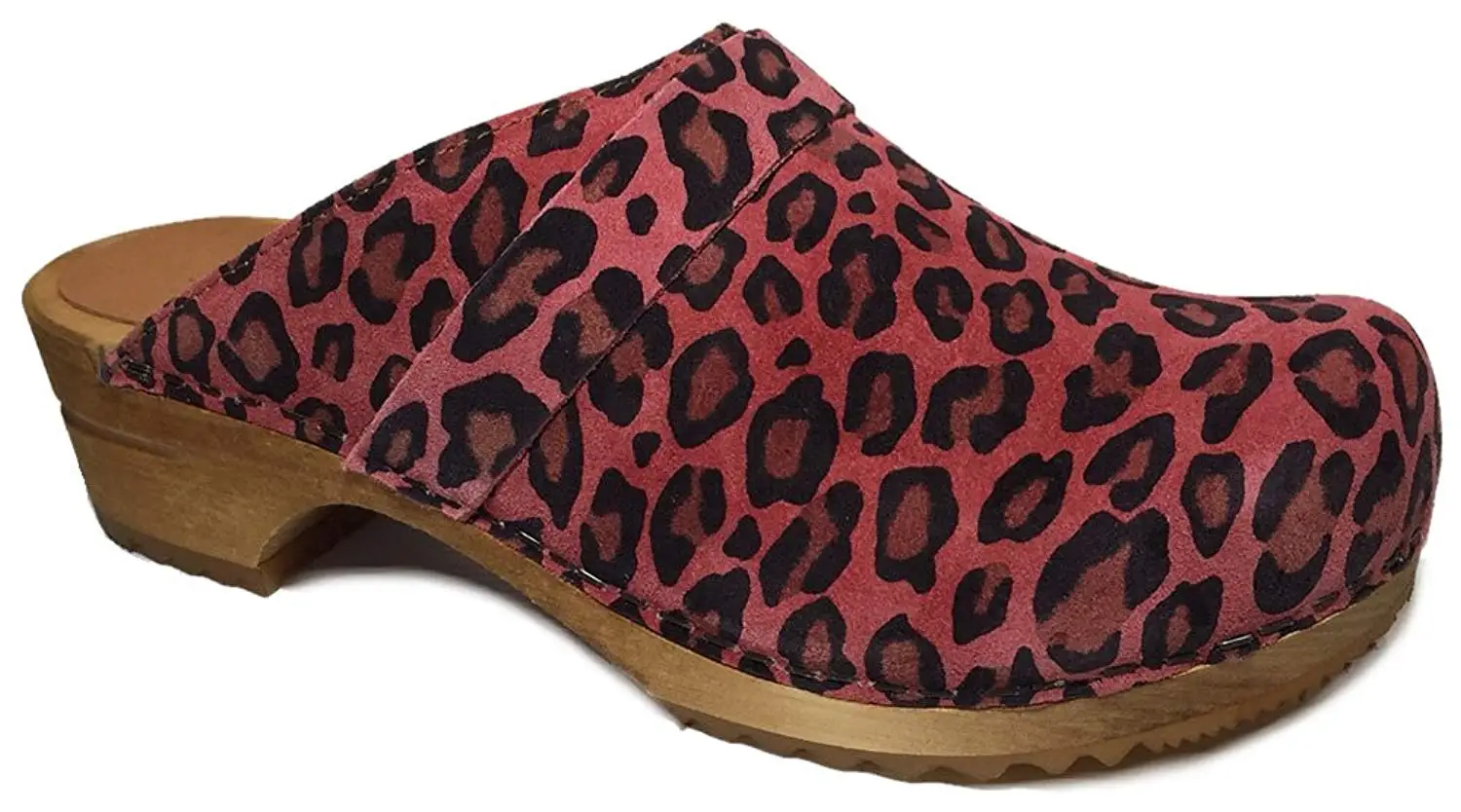 sanita clogs leopard print