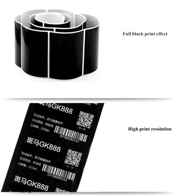 Barcode Printer Used Thermal Transfer Resin Zebra Uv Ribbon For Printer