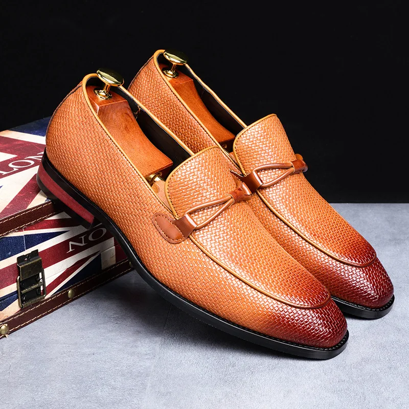 pu leather loafers