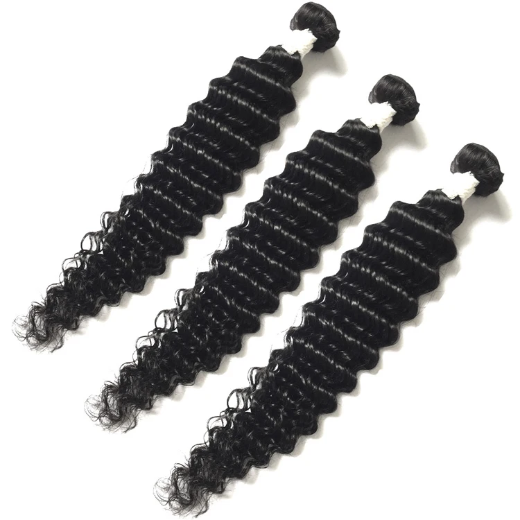 

Alibaba Wholesale Brazilian Virgin Hair Deep Wave Weaving Cheap 100% Unprocessed Virgin 5A Grade Original Brazilian Human Hair