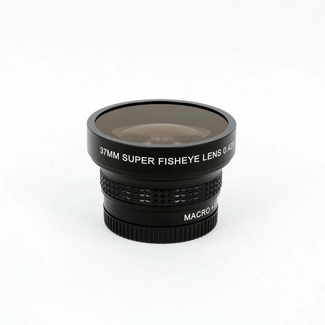 High quality 37mm 0.42x fisheye lens with macro