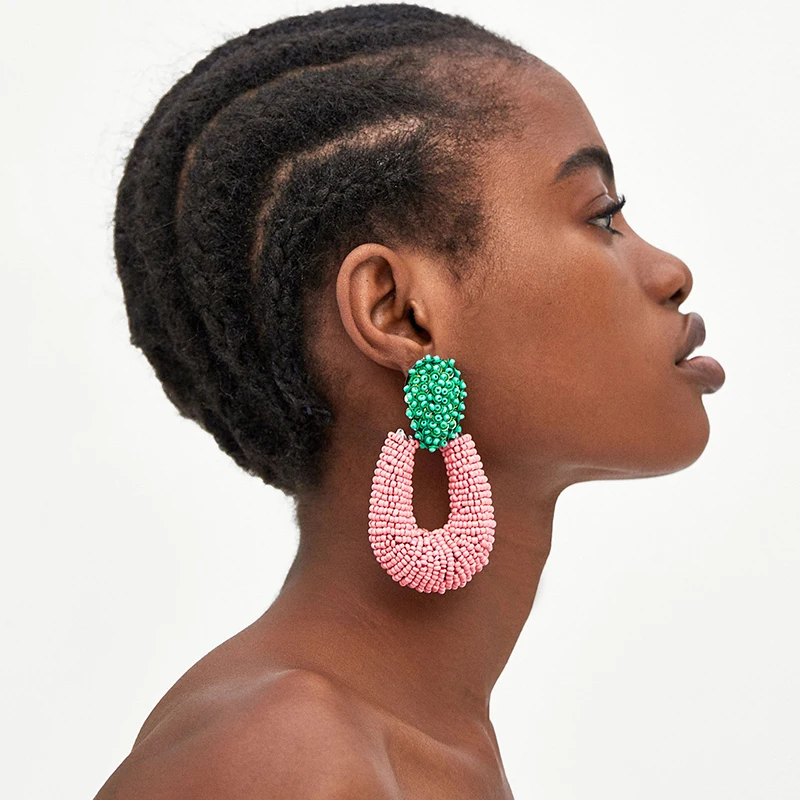 

Fashion Handmade Beads Dangle Earrings