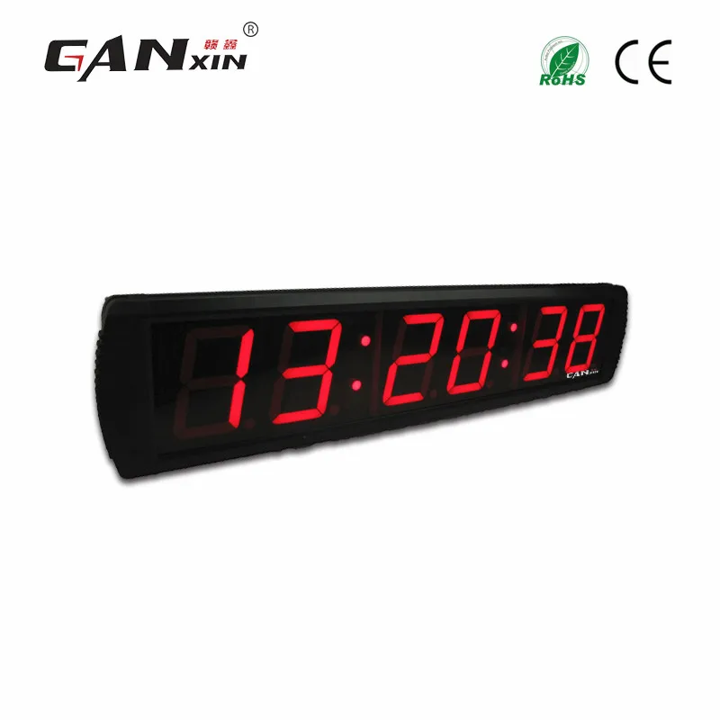 [GANXIN] 4 inç 6 hane Led duvar saati ev dekorasyonu Guguklu saat