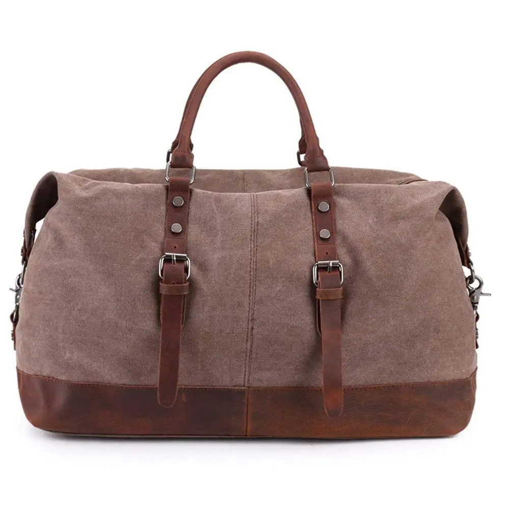 Zhuhaitf Retro Weekender Bags Waterproof Canvas Travel Shoulder Luggage Handbag