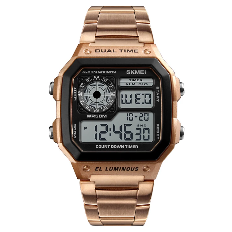 

Skmei 1335 luxury men watch with your logo gold digital jam tangan from famous watch brands, Black;white;blue