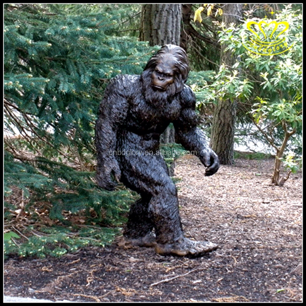 Life Size Gorilla Garden Statue Bronze Color Recycled Aluminum Art -  Sanyork Fair Trade