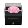 Factory supplying 100% Nature preserved flowers in ring box for wedding jewelry hold