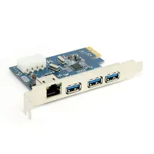 20pcs Gigabit Ethernet Network LAN 3 Port USB 3 0 to PCI E Card PC Adapter