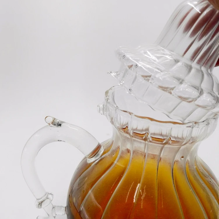 Théière marocaine en verre Borosilicate résistant à la chaleur, théière en verre vapeur théière avec verres à thé marocain 400ml