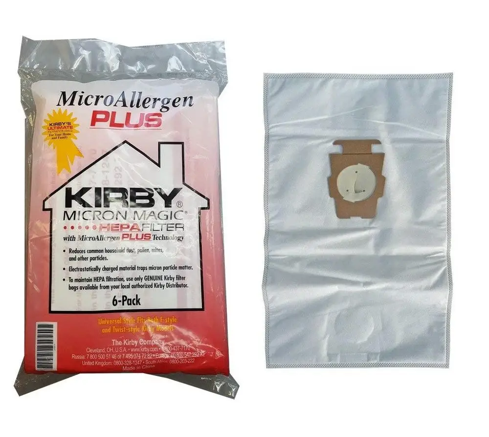 

Micron Magic Allergen Universal non-woven Cloth Dust Bag Kirby 204814 T style Vacuum Cleaner Bag, White