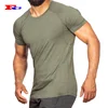 High Quality 180gsm Muscle Fitted Sportswear Cotton Spandex Sports Gym Dry Fit T Shirt