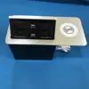 New design factory customize aluminum alloy hydraulic pop up conference table power and data socket outlet with wireless charger