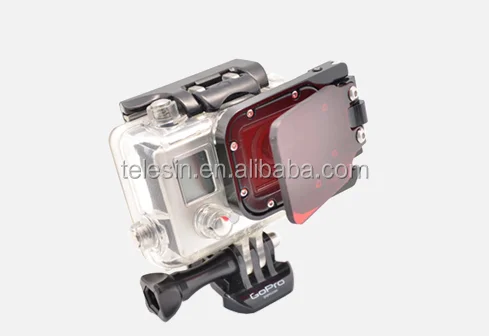 Underwater Diving Aluminum Alloy Red Filter for Go Pro Hero3+/4 cameras