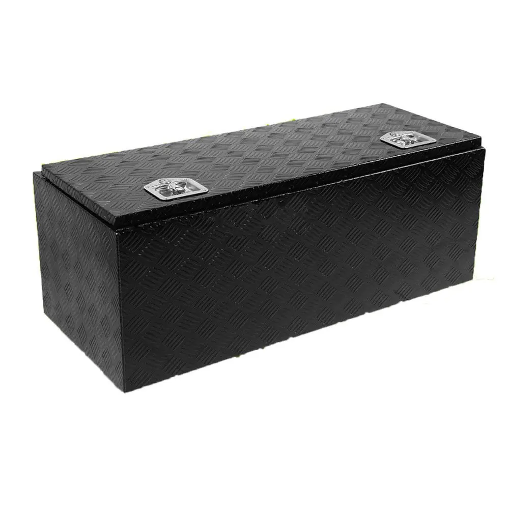 Diamond Plated Black Lund//Tradesman 79100LP 70-Inch Low Profile Aluminum Cross Bed Truck Tool Box
