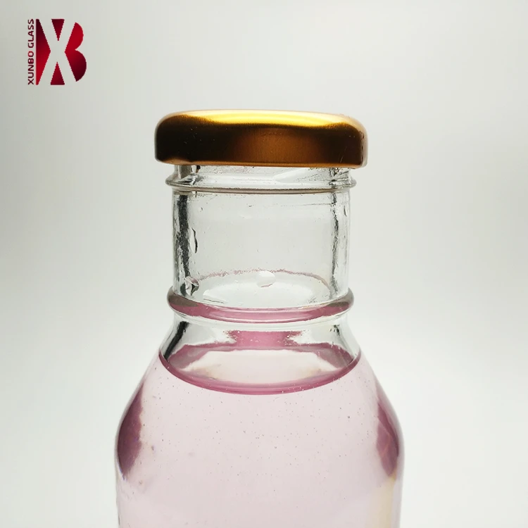 12oz 350ml Ring Neck Bbq Chilli Hot Sauce Glass Bottle With Metal Lids