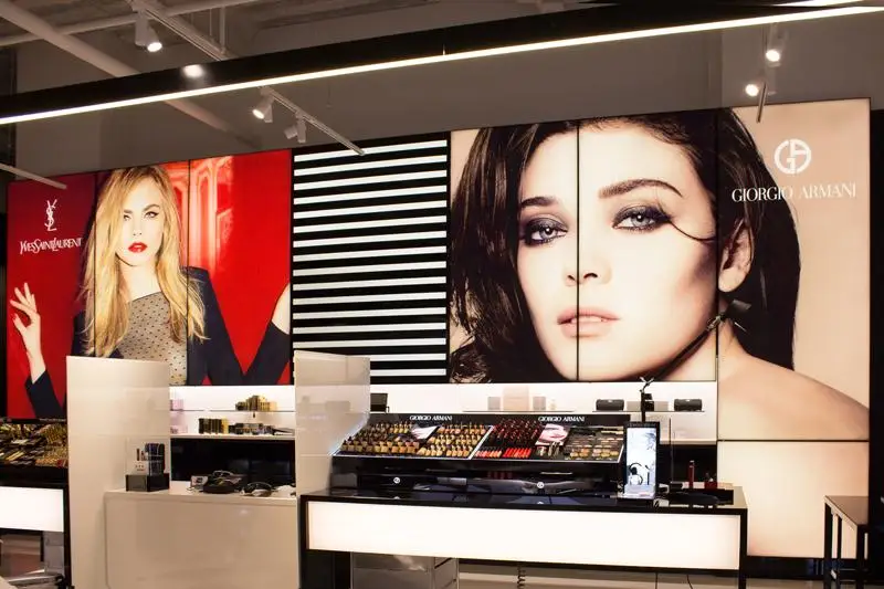 Custom outdoor aluminum LED illuminated display business signs advertising light packaging box