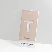 

Custom Brand Name Paper Tags Clothing Boutique Thick Cardboard Hang Tag Printing