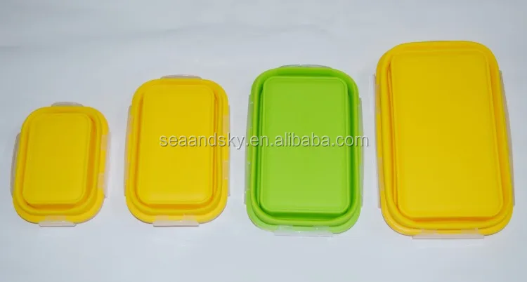 Conjunto de 4 apilable de contenedores de almacenamiento de alimentos