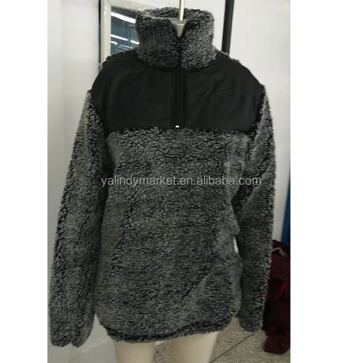blank sherpa pullover
