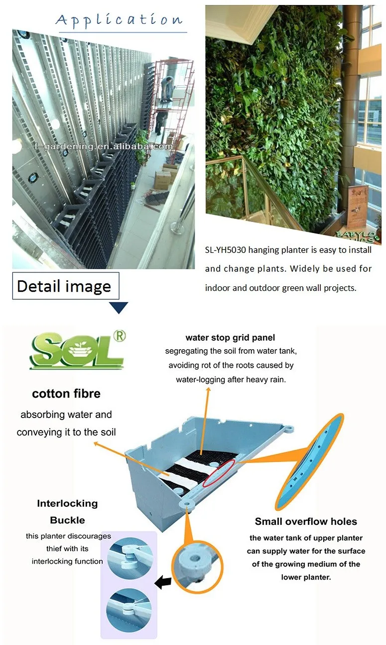 vertical green wall on Alibaba China Supplier Self Watering Hydroponic Grow Systems Vertical Green Wall Gardening Pots Sol Y206 Buy Self Watering Pot Hydroponic Grow Systems Green Wall Product On Alibaba Com