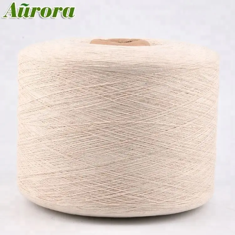 
Recycled polyester cotton thread raw white recycle yarn 45s regeneration of cotton and polyester 