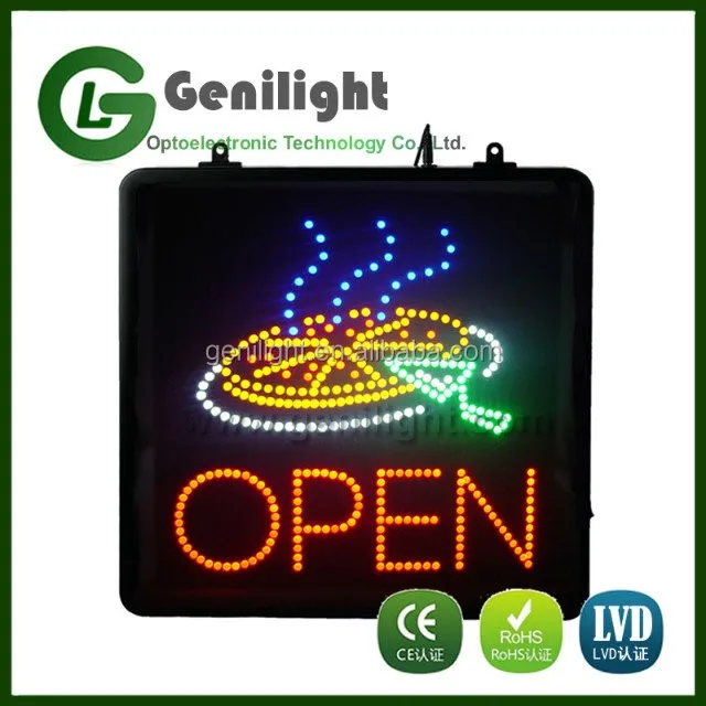 battery powered led open sign