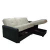 Functional L shape lounge sofa bed furniture with storage for home 1739