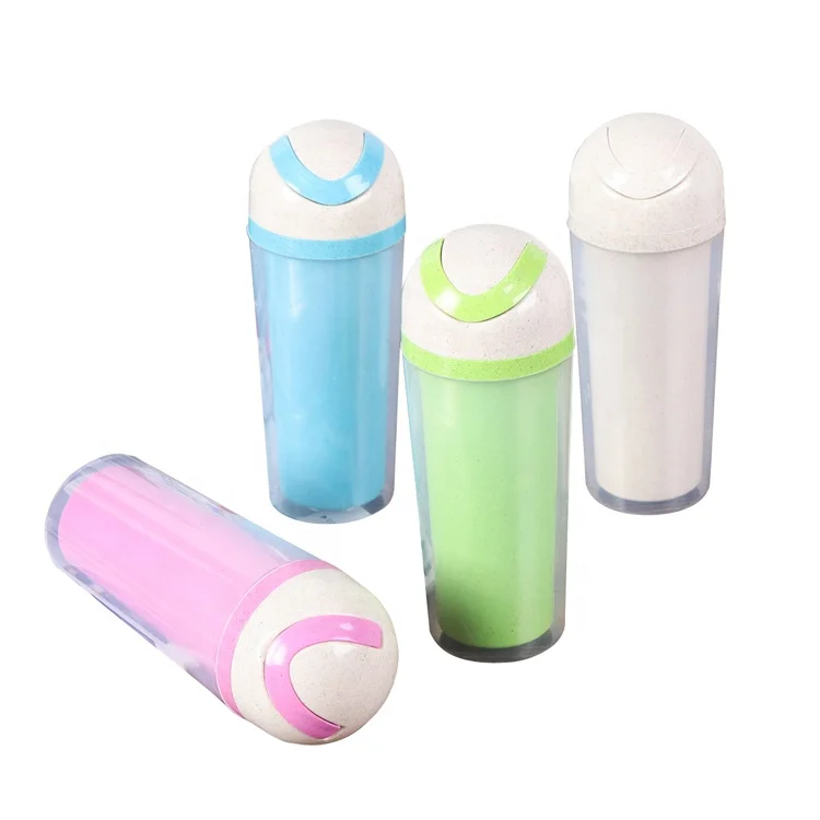 

Custom natural eco friendly reusable wheat straw fiber double vacuum cup