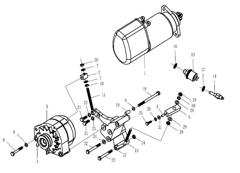 China Heavy Duty Truck Faw Truck Engine Spare Parts Starter - Buy ...