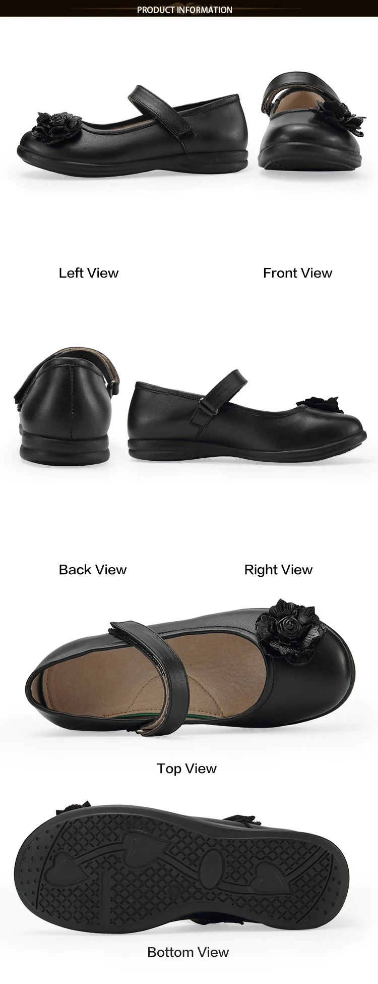 Fashion Latest Black School Shoes Girls 