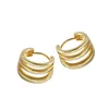 925 sterling silver 14K golden colour hoop earrings