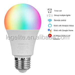 Voice Control Amazon Alexa Google Assistant Compatible A60 7W Wifi Smart LED Bulb