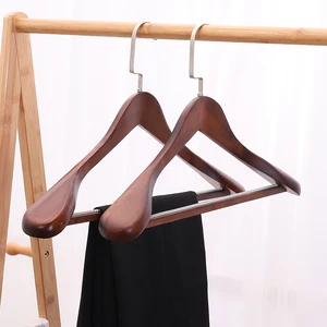 Image of High quality 2 colors wooden suit hanger vintage clothes hangers Coat hangers wood
