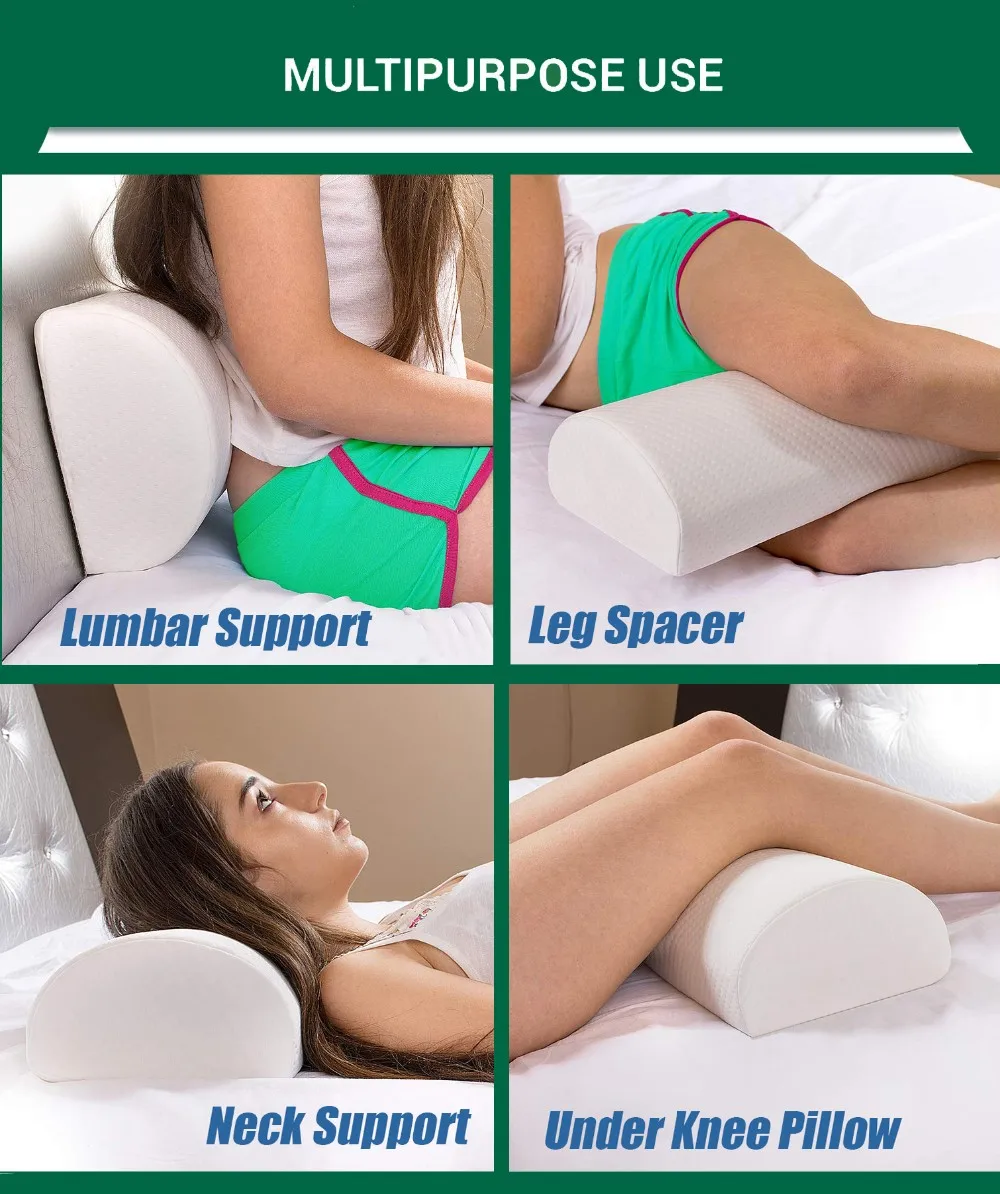 Strong Support Bolster Pillow Under Knee Leg Neck Lumbar Pillow Pain