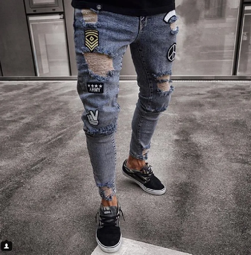 High Waist Breathable Denim Jeans Man 