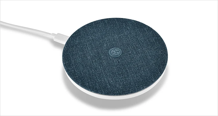 XOOMZ Hot Selling Fabric Wireless Fast Charging Pad for iPhone for Samsung