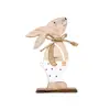 1 Pc Wooden Rabbit Easter Standing Ornaments for Easter Home Decoration