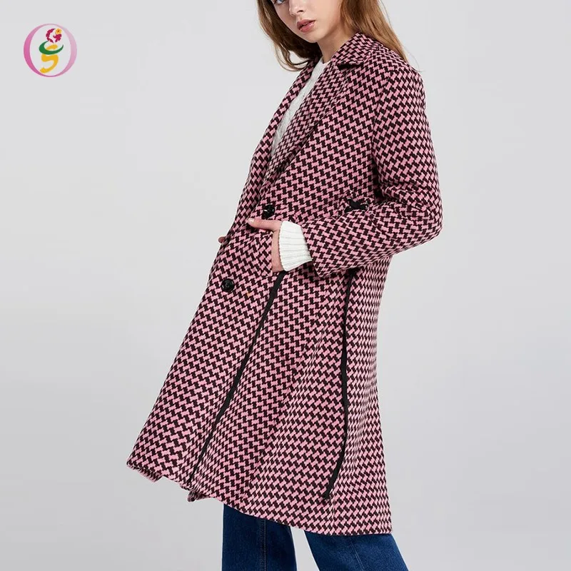 plaid winter coat